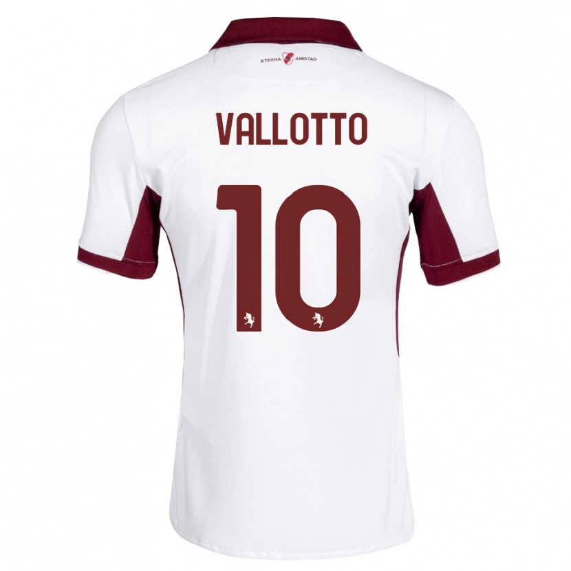 Danxen Kinder Greta Vallotto #10 Burgund Weiß Rot Auswärtstrikot Trikot 2026/27 T-Shirt Österreich