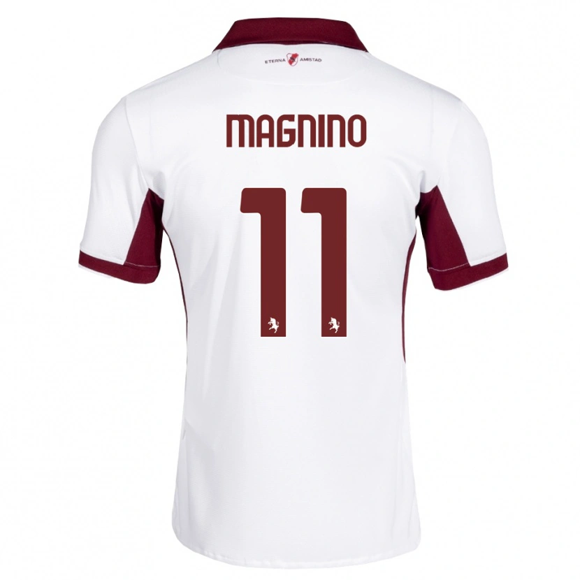 Danxen Kinder Emanuele Magnino #11 Burgund Weiß Rot Auswärtstrikot Trikot 2026/27 T-Shirt Österreich