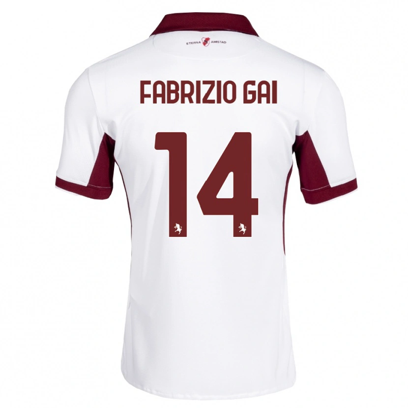 Danxen Kinder Fabrizio Gai #14 Burgund Weiß Rot Auswärtstrikot Trikot 2026/27 T-Shirt Österreich