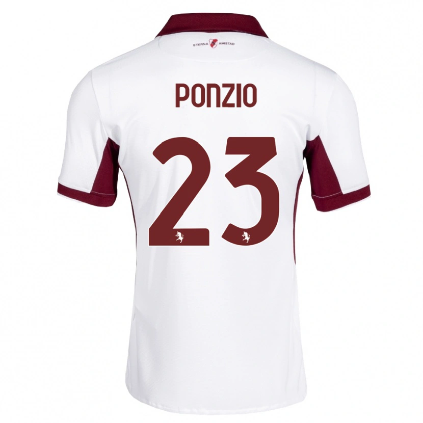 Danxen Kinder Erika Ponzio #23 Burgund Weiß Rot Auswärtstrikot Trikot 2026/27 T-Shirt Österreich