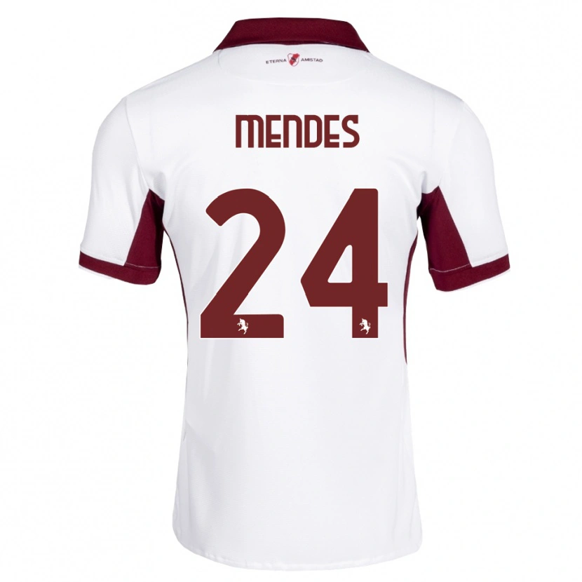Danxen Kinder Rodrigo Mendes #24 Burgund Weiß Rot Auswärtstrikot Trikot 2026/27 T-Shirt Österreich
