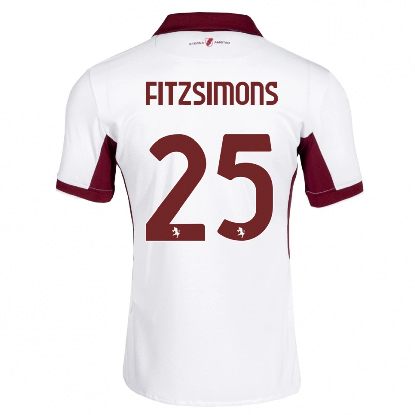 Danxen Kinder Luke Fitzsimons #25 Burgund Weiß Rot Auswärtstrikot Trikot 2026/27 T-Shirt Österreich