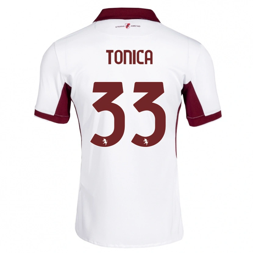 Danxen Kinder Daniel Tonica #33 Burgund Weiß Rot Auswärtstrikot Trikot 2026/27 T-Shirt Österreich