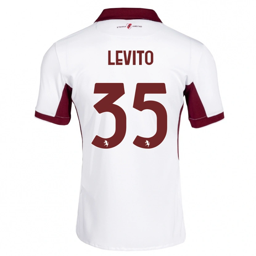 Danxen Kinder Isabeau Levito #35 Burgund Weiß Rot Auswärtstrikot Trikot 2026/27 T-Shirt Österreich