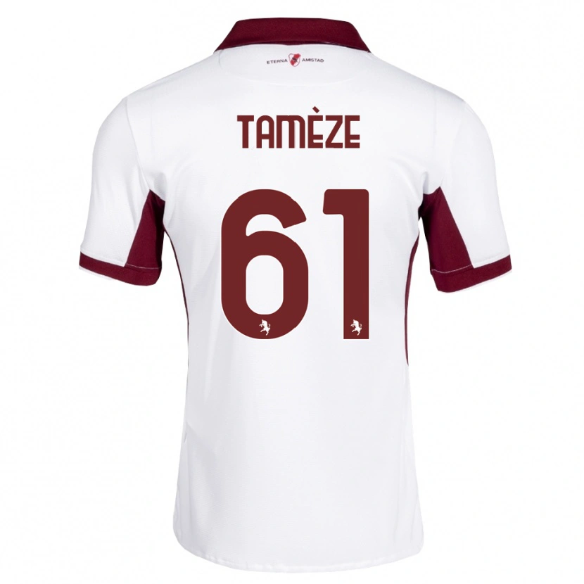 Danxen Kinder Adrien Tamèze #61 Burgund Weiß Rot Auswärtstrikot Trikot 2026/27 T-Shirt Österreich