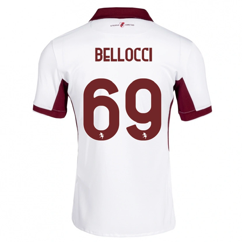 Danxen Kinder Andrea Bellocci #69 Burgund Weiß Rot Auswärtstrikot Trikot 2026/27 T-Shirt Österreich