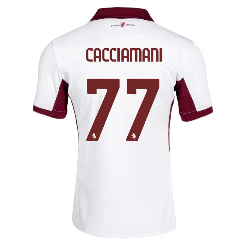 Danxen Kinder Alessio Cacciamani #77 Burgund Weiß Rot Auswärtstrikot Trikot 2026/27 T-Shirt Österreich