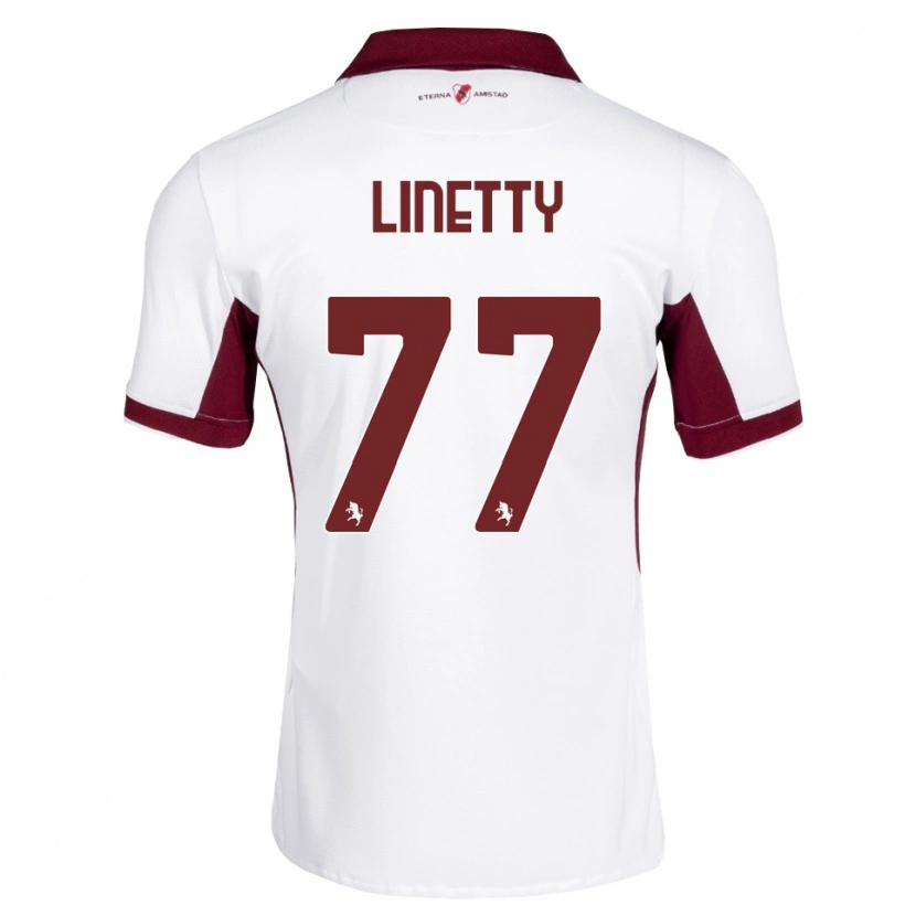 Danxen Kinder Karol Linetty #77 Burgund Weiß Rot Auswärtstrikot Trikot 2026/27 T-Shirt Österreich