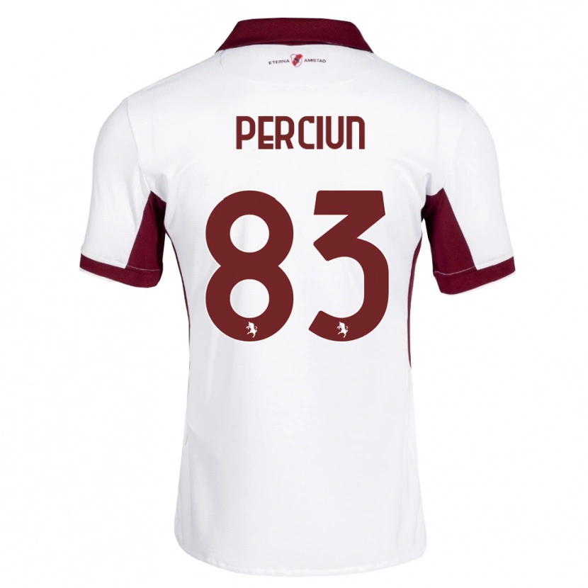 Danxen Kinder Sergiu Perciun #83 Burgund Weiß Rot Auswärtstrikot Trikot 2026/27 T-Shirt Österreich