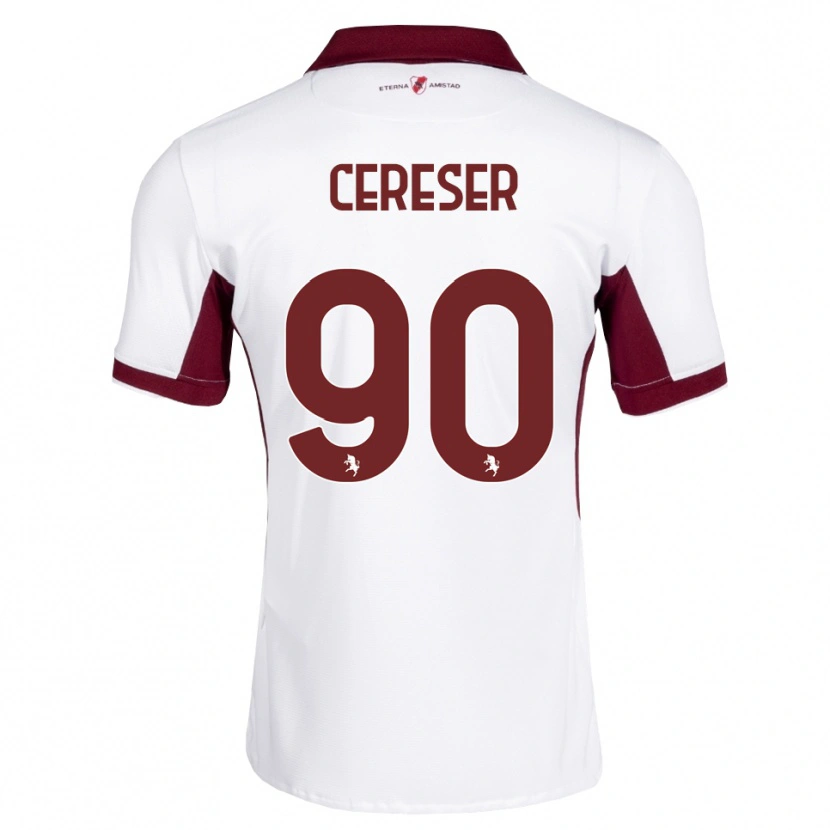 Danxen Kinder Francesco Cereser #90 Burgund Weiß Rot Auswärtstrikot Trikot 2026/27 T-Shirt Österreich