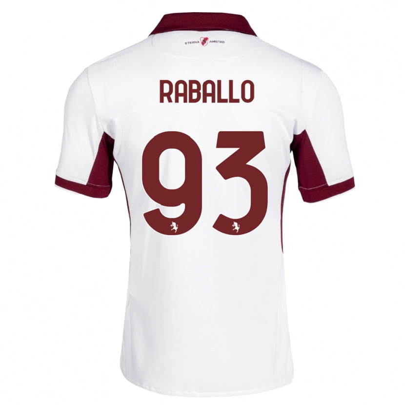 Danxen Kinder Alessio Raballo #93 Burgund Weiß Rot Auswärtstrikot Trikot 2026/27 T-Shirt Österreich