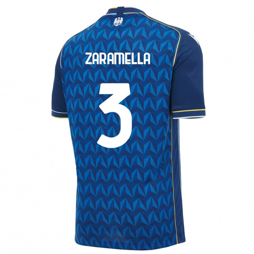 Danxen Kinder Pietro Zaramella #3 Königsblau Weiß Blau Auswärtstrikot Trikot 2026/27 T-Shirt Österreich