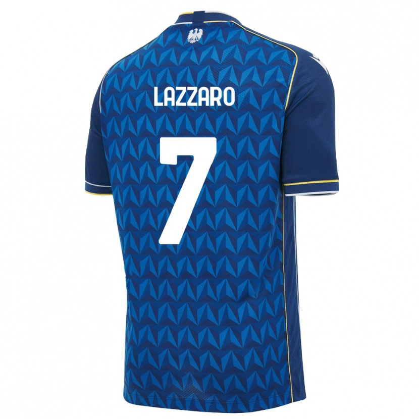 Danxen Kinder Davide Lazzaro #7 Königsblau Weiß Blau Auswärtstrikot Trikot 2026/27 T-Shirt Österreich