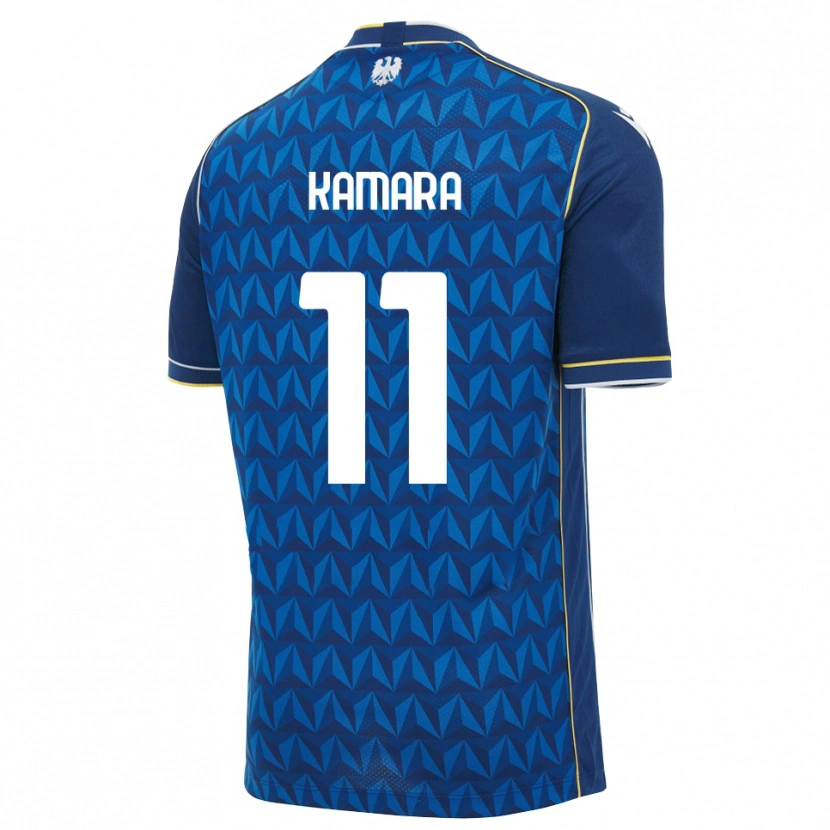 Danxen Kinder Hassane Kamara #11 Königsblau Weiß Blau Auswärtstrikot Trikot 2026/27 T-Shirt Österreich