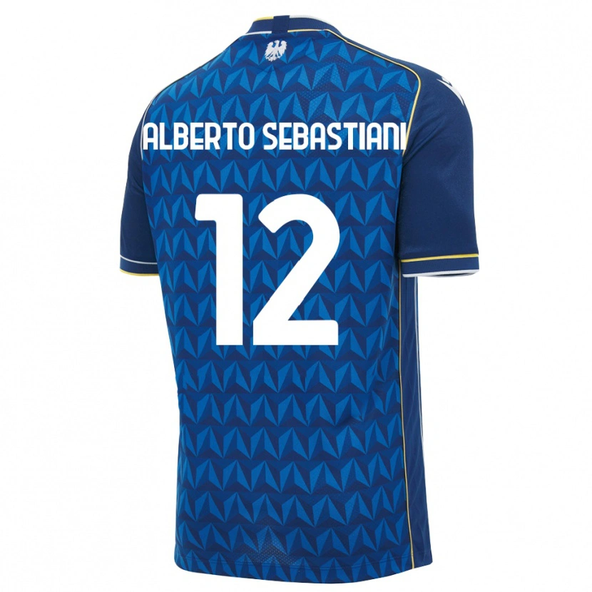Danxen Kinder José Alberto Sebastiani #12 Königsblau Weiß Blau Auswärtstrikot Trikot 2026/27 T-Shirt Österreich