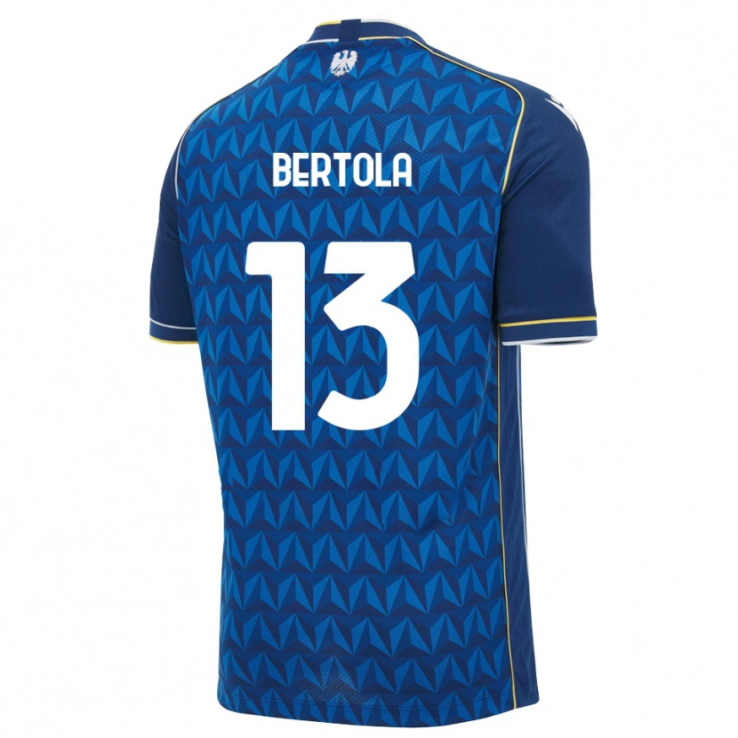 Danxen Kinder Nicolò Bertola #13 Königsblau Weiß Blau Auswärtstrikot Trikot 2026/27 T-Shirt Österreich