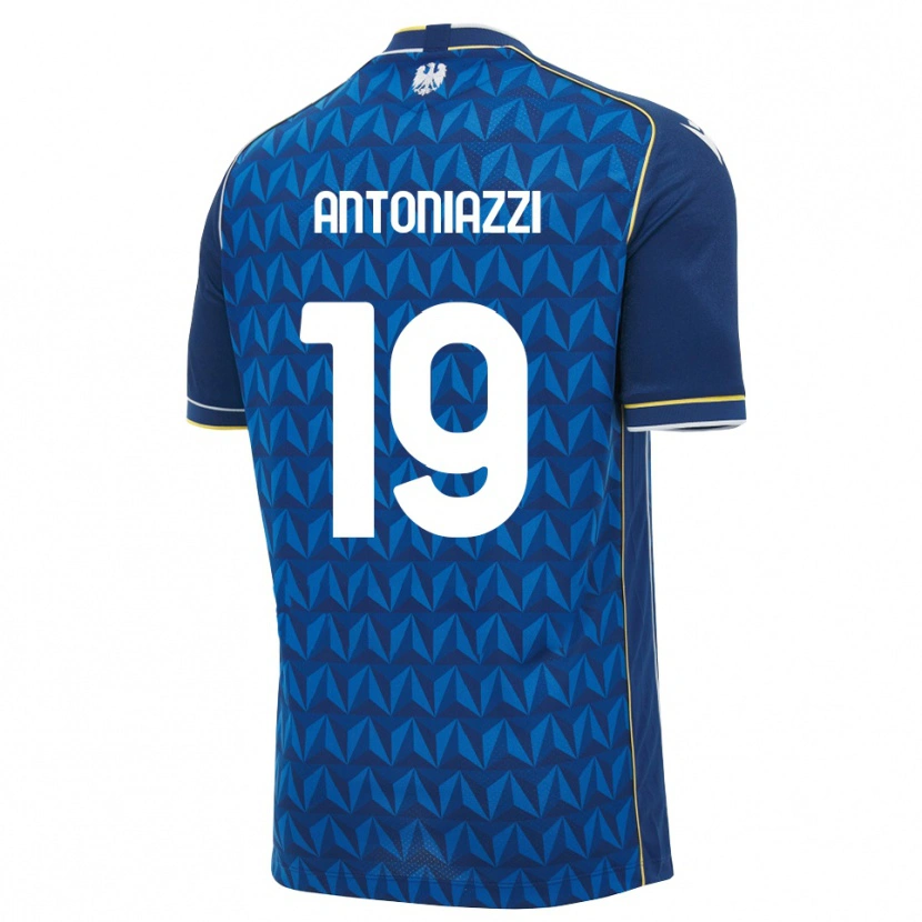 Danxen Kinder Samuele Antoniazzi #19 Königsblau Weiß Blau Auswärtstrikot Trikot 2026/27 T-Shirt Österreich