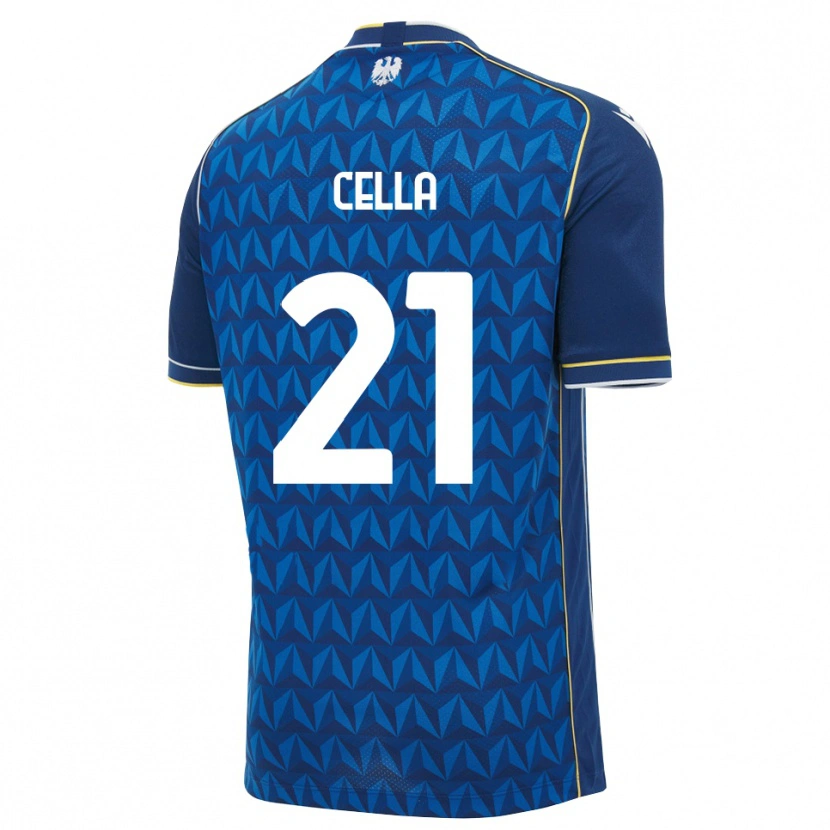 Danxen Kinder Leonardo Cella #21 Königsblau Weiß Blau Auswärtstrikot Trikot 2026/27 T-Shirt Österreich