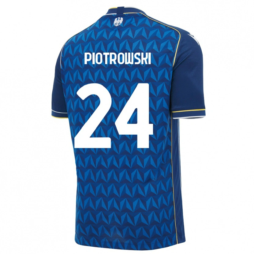 Danxen Kinder Jakub Piotrowski #24 Königsblau Weiß Blau Auswärtstrikot Trikot 2026/27 T-Shirt Österreich