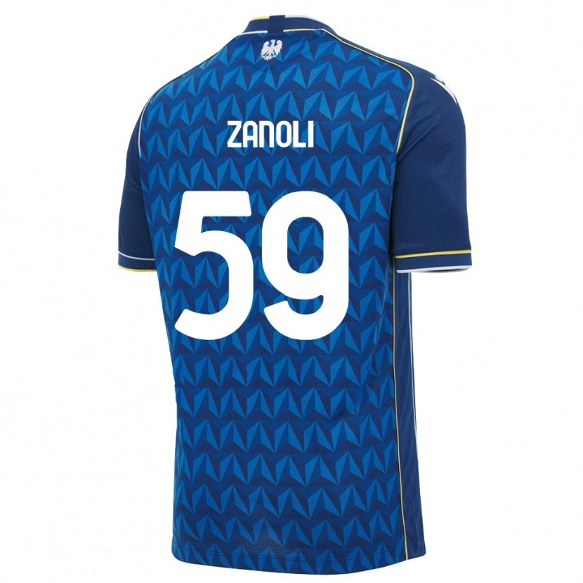 Danxen Kinder Alessandro Zanoli #59 Königsblau Weiß Blau Auswärtstrikot Trikot 2026/27 T-Shirt Österreich