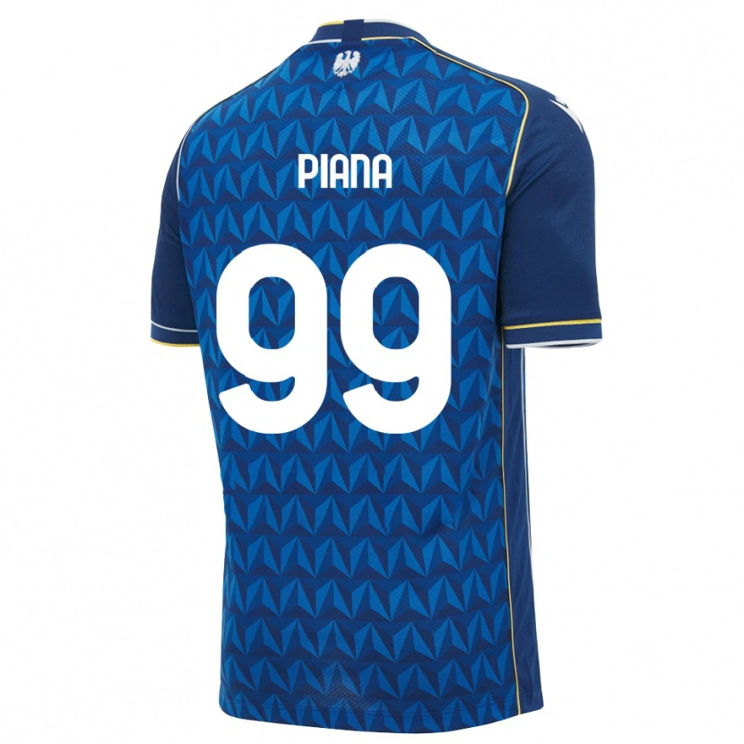 Danxen Kinder Edoardo Piana #99 Königsblau Weiß Blau Auswärtstrikot Trikot 2026/27 T-Shirt Österreich