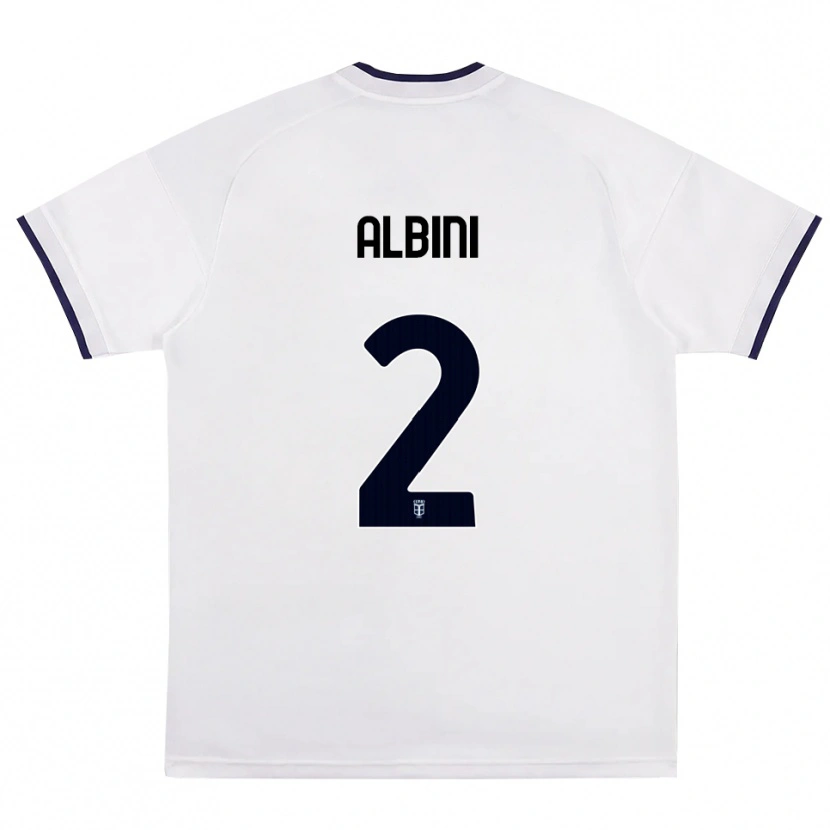 Danxen Kinder Matteo Albini #2 Weiß Rot Königsblau Auswärtstrikot Trikot 2026/27 T-Shirt Österreich