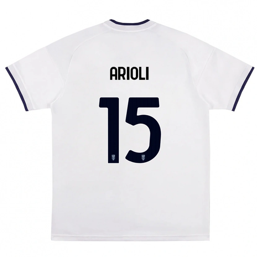 Danxen Kinder Mattia Arioli #15 Weiß Rot Königsblau Auswärtstrikot Trikot 2026/27 T-Shirt Österreich