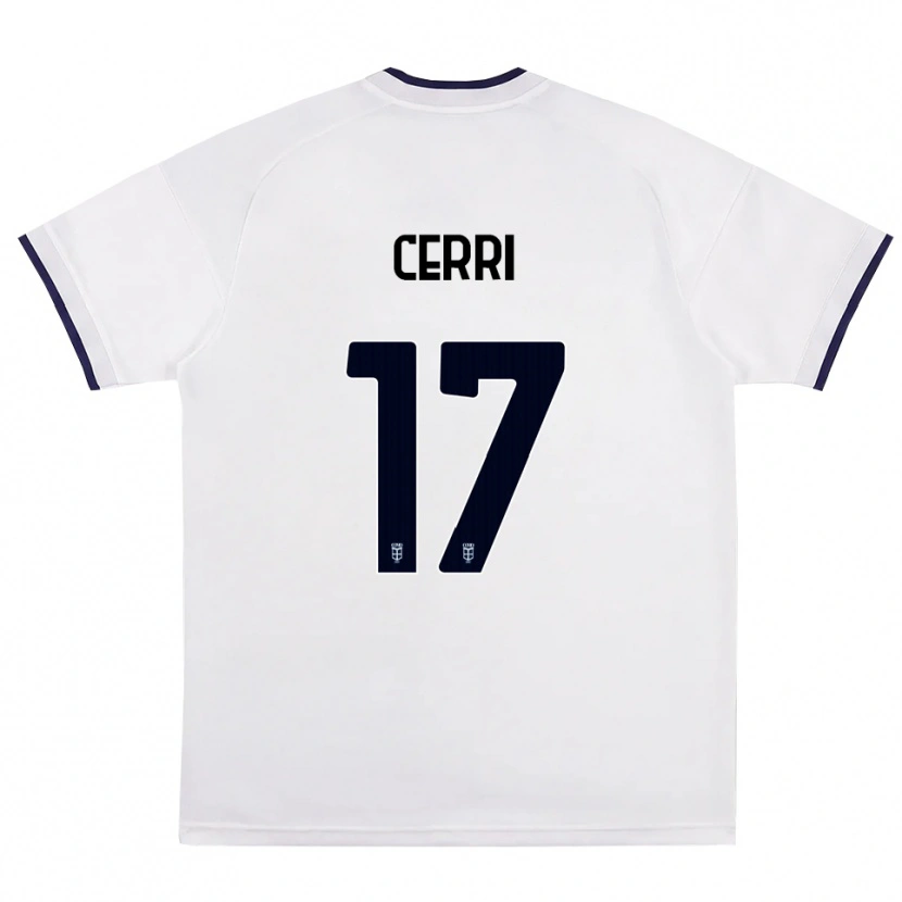 Danxen Kinder Alberto Cerri #17 Weiß Rot Königsblau Auswärtstrikot Trikot 2026/27 T-Shirt Österreich