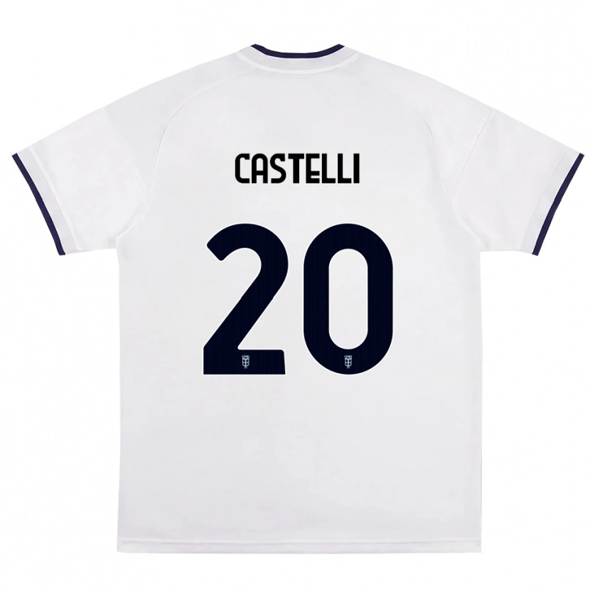 Danxen Kinder Matteo Castelli #20 Weiß Rot Königsblau Auswärtstrikot Trikot 2026/27 T-Shirt Österreich