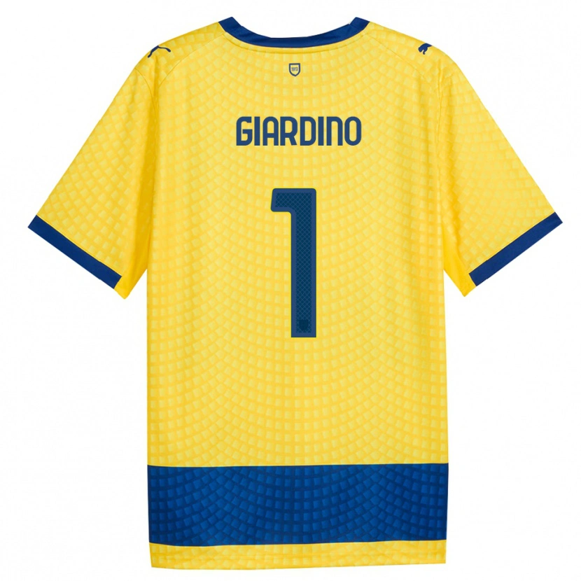 Danxen Kinder Andrea Giardino #1 Gelb Blau Schwarz Auswärtstrikot Trikot 2026/27 T-Shirt Österreich