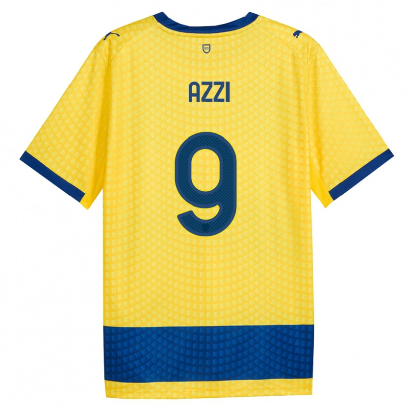 Danxen Kinder Federico Azzi #9 Gelb Blau Schwarz Auswärtstrikot Trikot 2026/27 T-Shirt Österreich