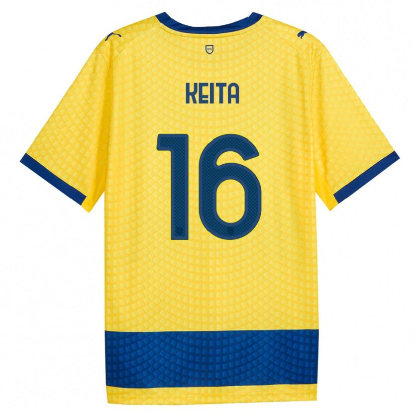 Danxen Kinder Mandela Keita #16 Gelb Blau Schwarz Auswärtstrikot Trikot 2026/27 T-Shirt Österreich