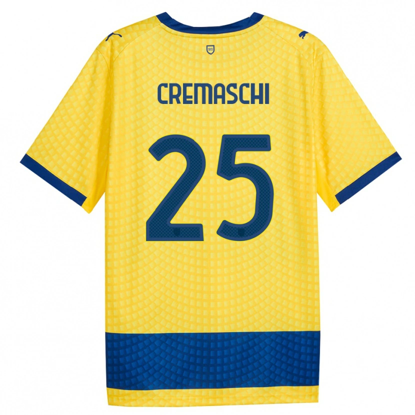Danxen Kinder Benja Cremaschi #25 Gelb Blau Schwarz Auswärtstrikot Trikot 2026/27 T-Shirt Österreich