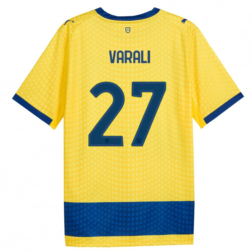 Danxen Kinder Ludovico Varali #27 Gelb Blau Schwarz Auswärtstrikot Trikot 2026/27 T-Shirt Österreich