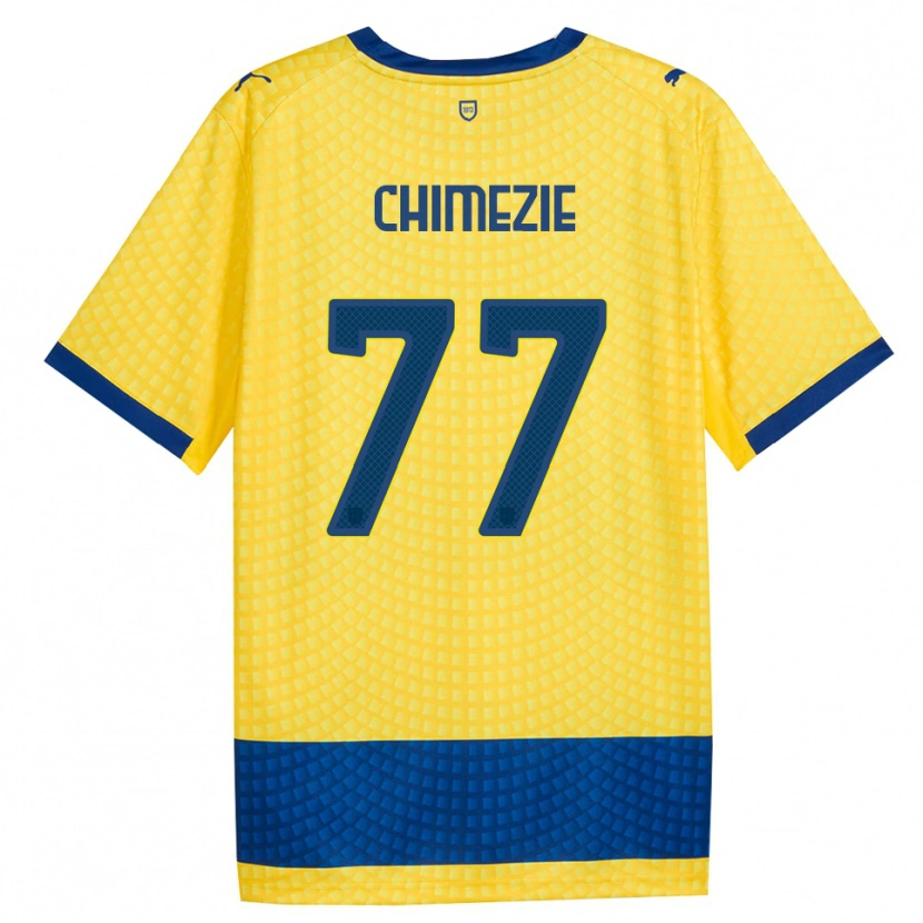 Danxen Kinder Giorgio Chimezie #77 Gelb Blau Schwarz Auswärtstrikot Trikot 2026/27 T-Shirt Österreich
