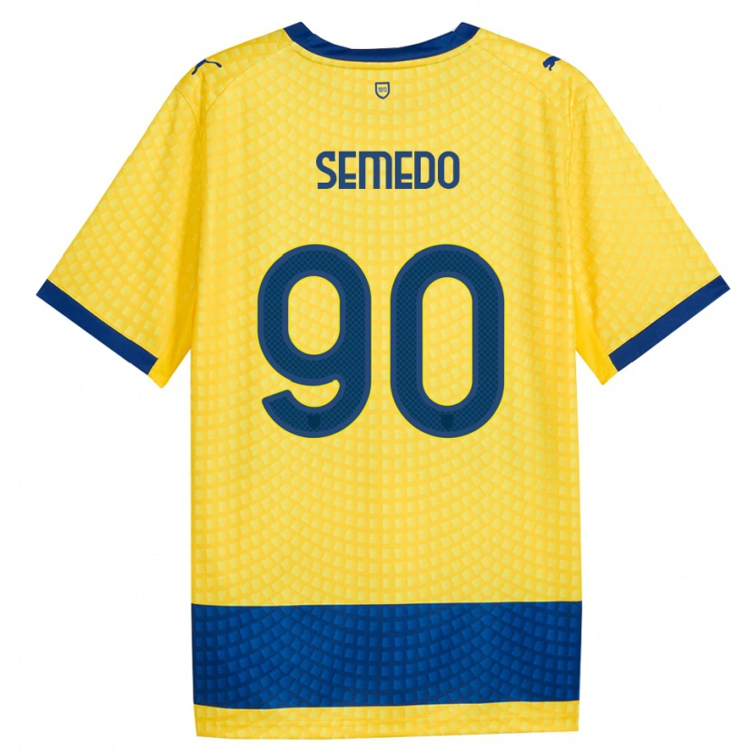 Danxen Kinder Afonso Semedo #90 Gelb Blau Schwarz Auswärtstrikot Trikot 2026/27 T-Shirt Österreich