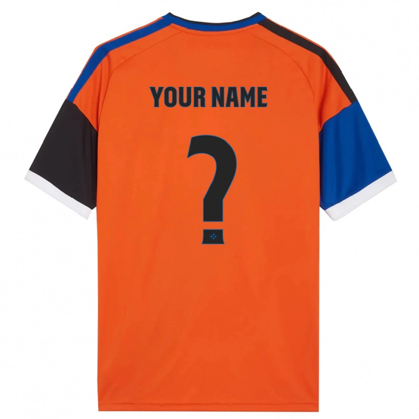 Danxen Kinder Ihren Namen #0 Orange Blau Schwarz Weiß Auswärtstrikot Trikot 2026/27 T-Shirt Österreich