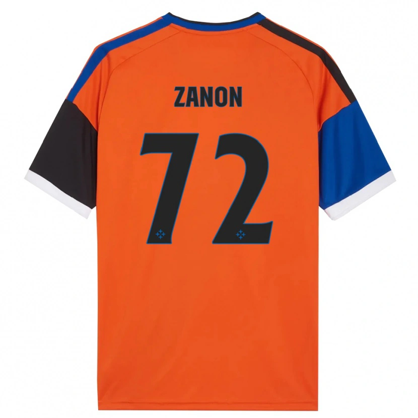 Danxen Kinder Simone Zanon #72 Orange Blau Schwarz Weiß Auswärtstrikot Trikot 2026/27 T-Shirt Österreich