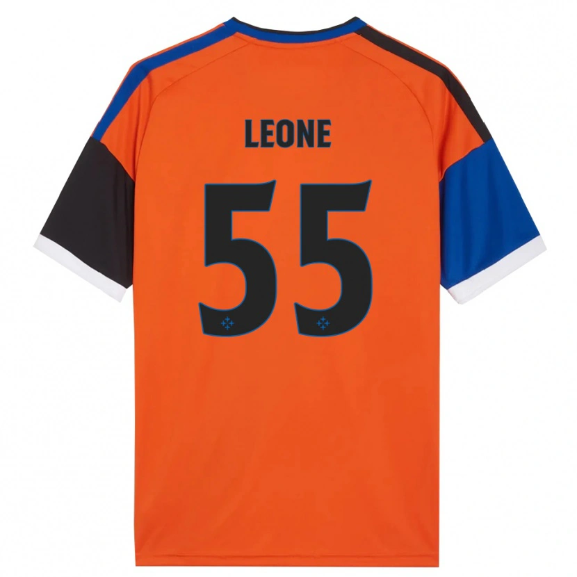 Danxen Kinder Giuseppe Leone #55 Orange Blau Schwarz Weiß Auswärtstrikot Trikot 2026/27 T-Shirt Österreich