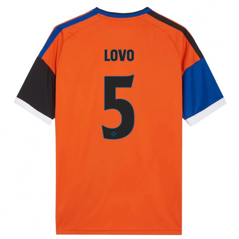 Danxen Kinder Pietro Lovo #5 Orange Blau Schwarz Weiß Auswärtstrikot Trikot 2026/27 T-Shirt Österreich