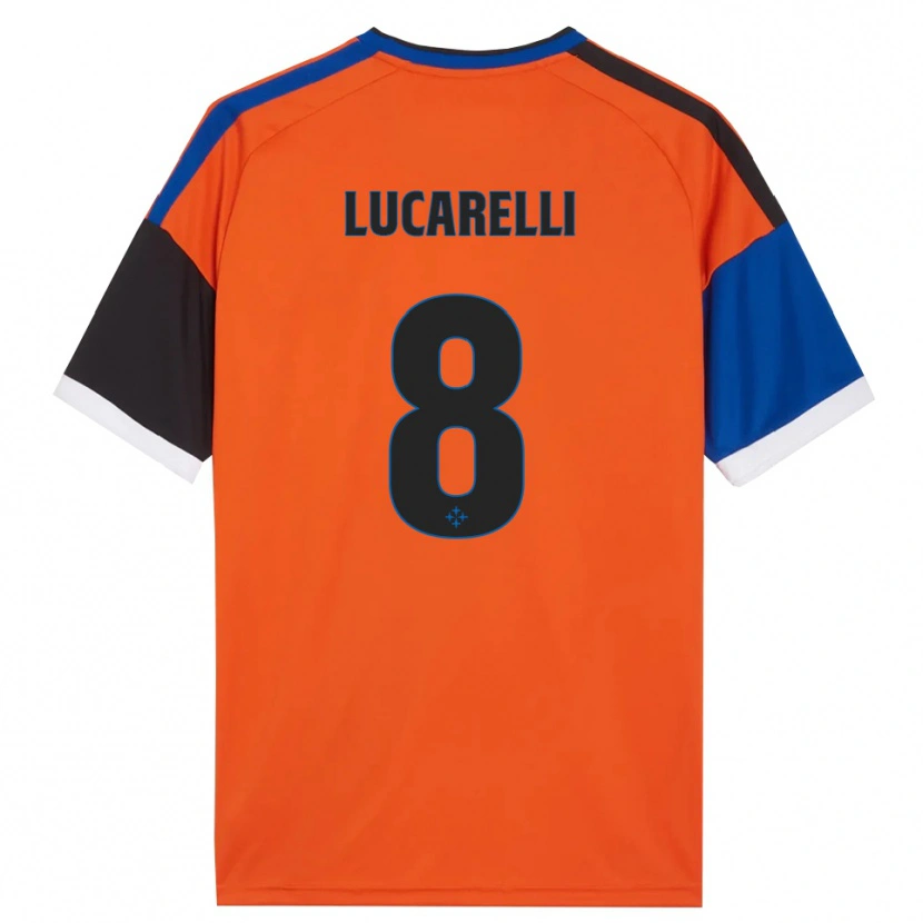 Danxen Kinder Lapo Lucarelli #8 Orange Blau Schwarz Weiß Auswärtstrikot Trikot 2026/27 T-Shirt Österreich