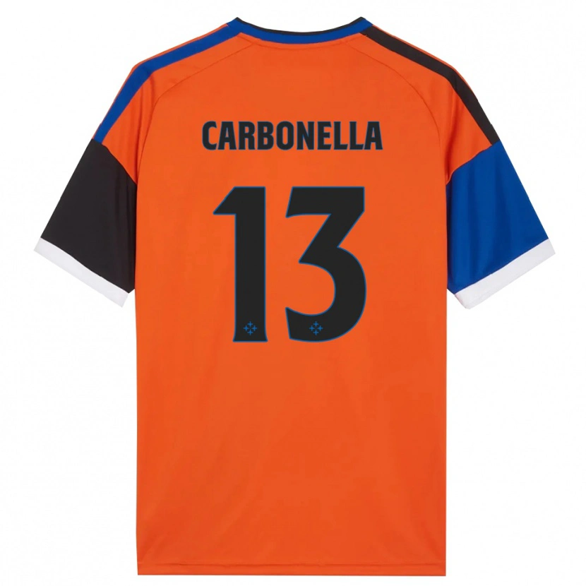 Danxen Kinder Francesco Carbonella #13 Orange Blau Schwarz Weiß Auswärtstrikot Trikot 2026/27 T-Shirt Österreich