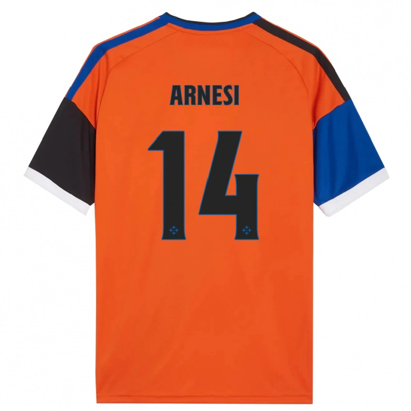 Danxen Kinder Lorenzo Arnesi #14 Orange Blau Schwarz Weiß Auswärtstrikot Trikot 2026/27 T-Shirt Österreich