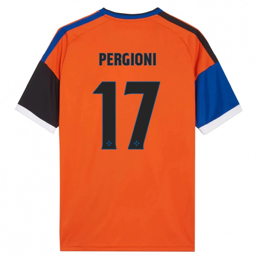 Danxen Kinder Kevin Pergioni #17 Orange Blau Schwarz Weiß Auswärtstrikot Trikot 2026/27 T-Shirt Österreich