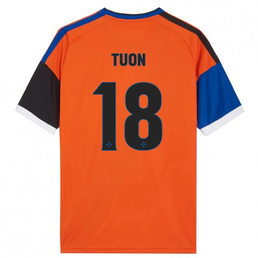 Danxen Kinder Nicola Tuon #18 Orange Blau Schwarz Weiß Auswärtstrikot Trikot 2026/27 T-Shirt Österreich