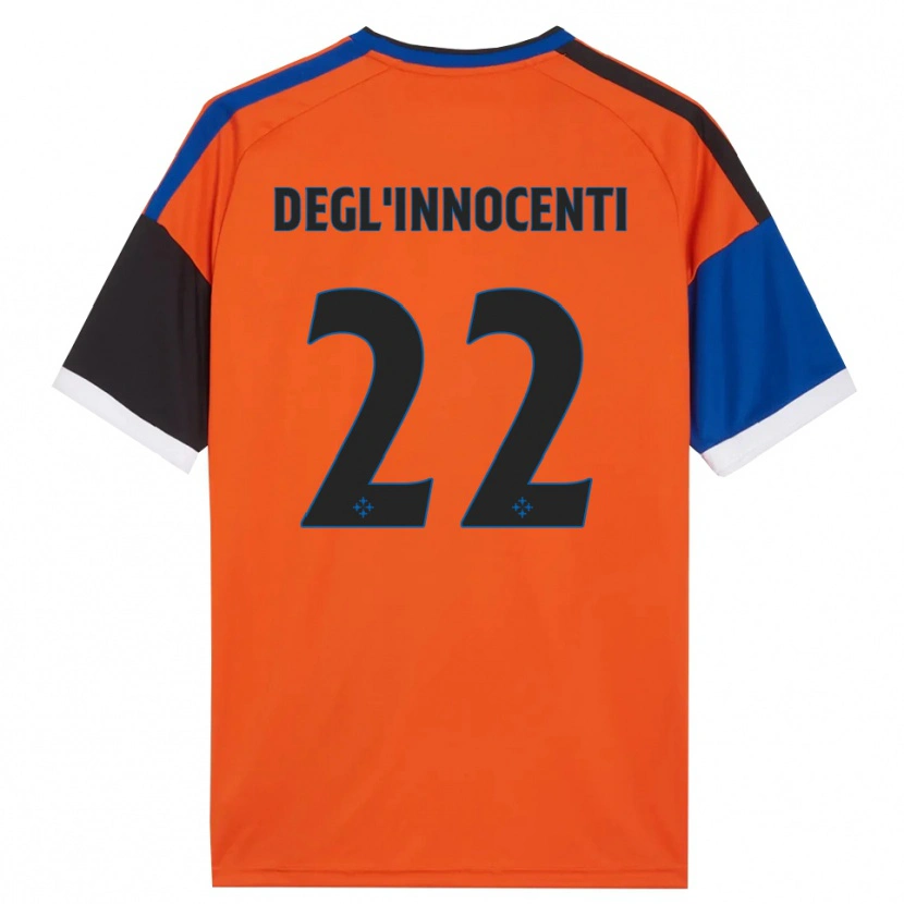 Danxen Kinder Luca Degl'innocenti #22 Orange Blau Schwarz Weiß Auswärtstrikot Trikot 2026/27 T-Shirt Österreich