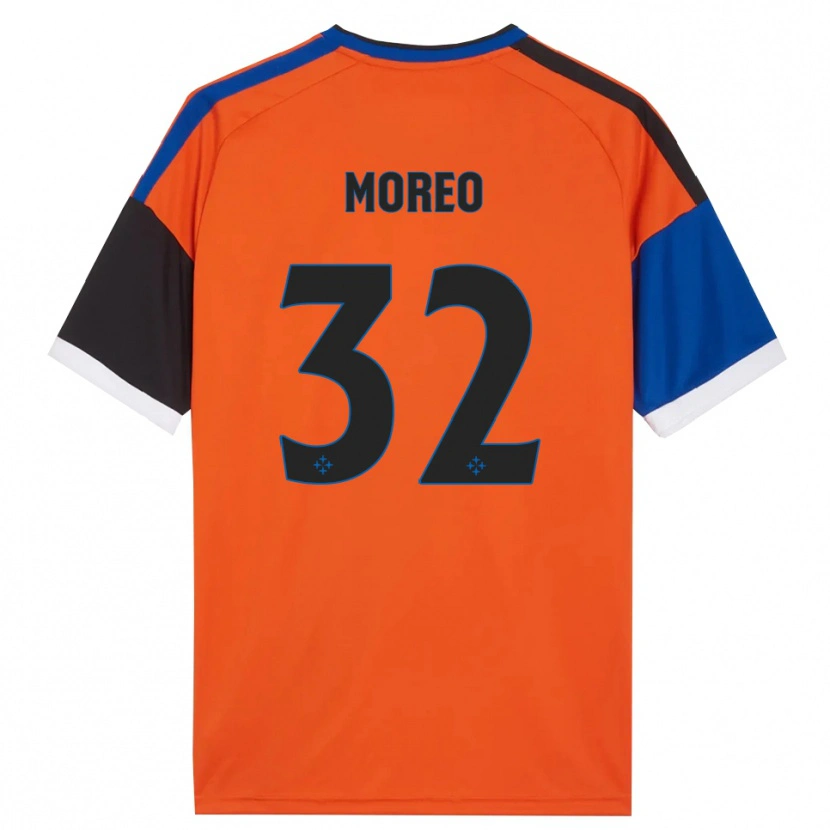 Danxen Kinder Stefano Moreo #32 Orange Blau Schwarz Weiß Auswärtstrikot Trikot 2026/27 T-Shirt Österreich
