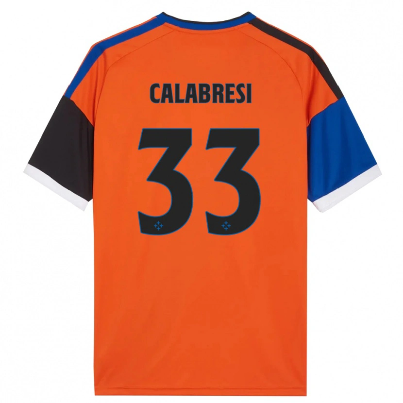 Danxen Kinder Arturo Calabresi #33 Orange Blau Schwarz Weiß Auswärtstrikot Trikot 2026/27 T-Shirt Österreich