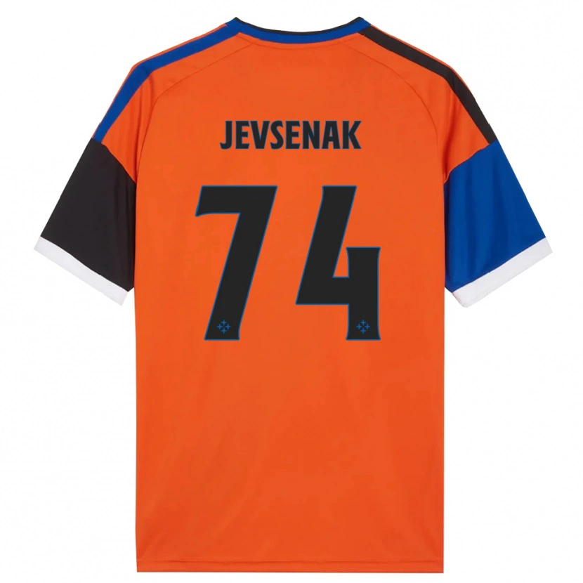 Danxen Kinder Zan Jevsenak #74 Orange Blau Schwarz Weiß Auswärtstrikot Trikot 2026/27 T-Shirt Österreich