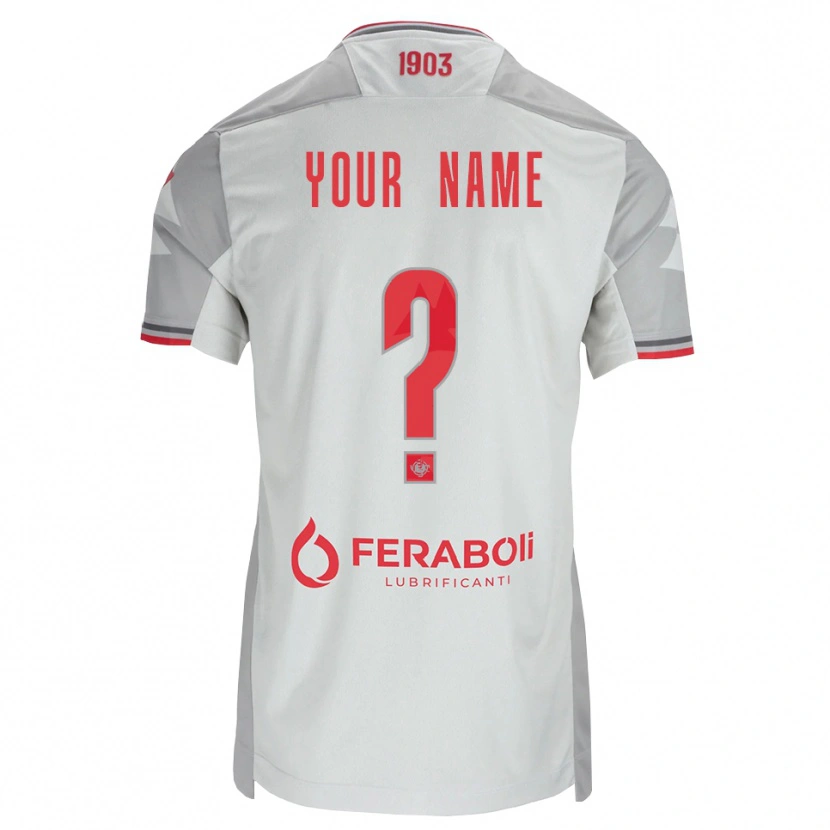 Danxen Kinder Ihren Namen #0 Grau Weiß Rot Auswärtstrikot Trikot 2026/27 T-Shirt Österreich